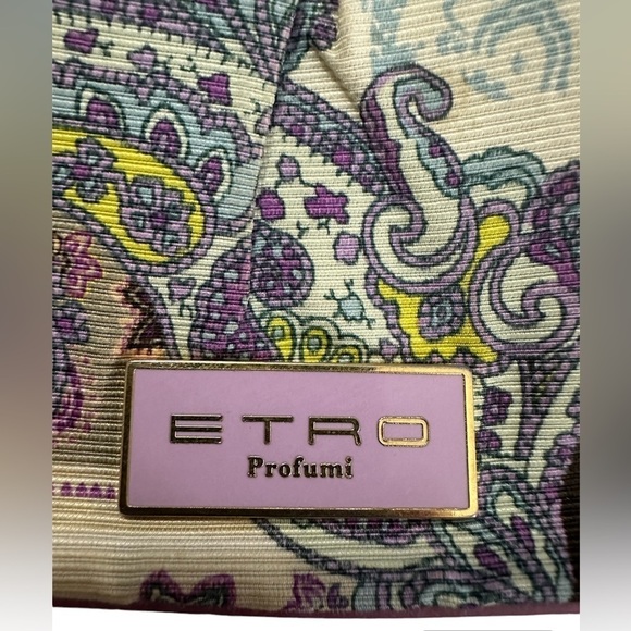 ETRO Paisley Cosmetic Makeup Pouch Multi-Color Fabric, EUC - Picture 2 of 5